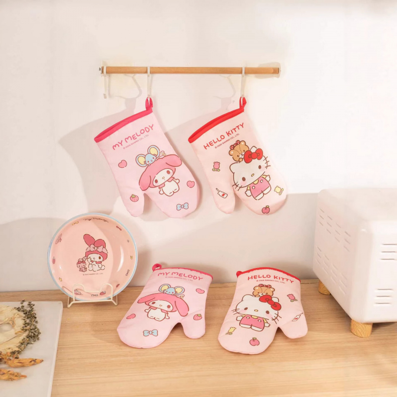 Oven Mitt Silicone - Guantes de Silicona Hello Kitty Kuromi,