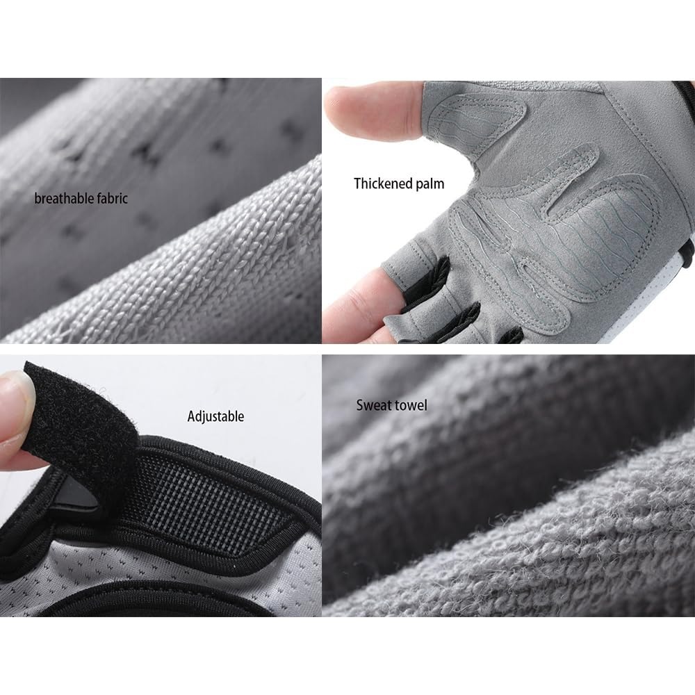 Cycling Glove Padded - Guantes de entrenamiento sin dedos para