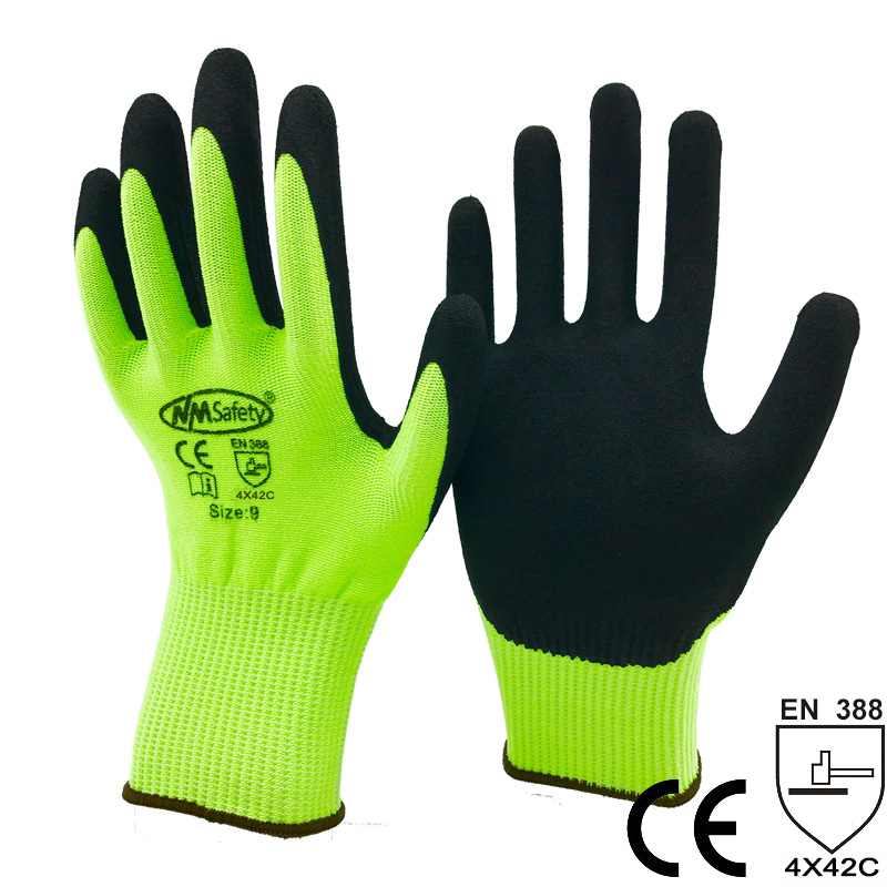 Nitrile Mechanic Glove - NMShield-guantes anticorte para jardinería, 1/2/5/10/12 pares,