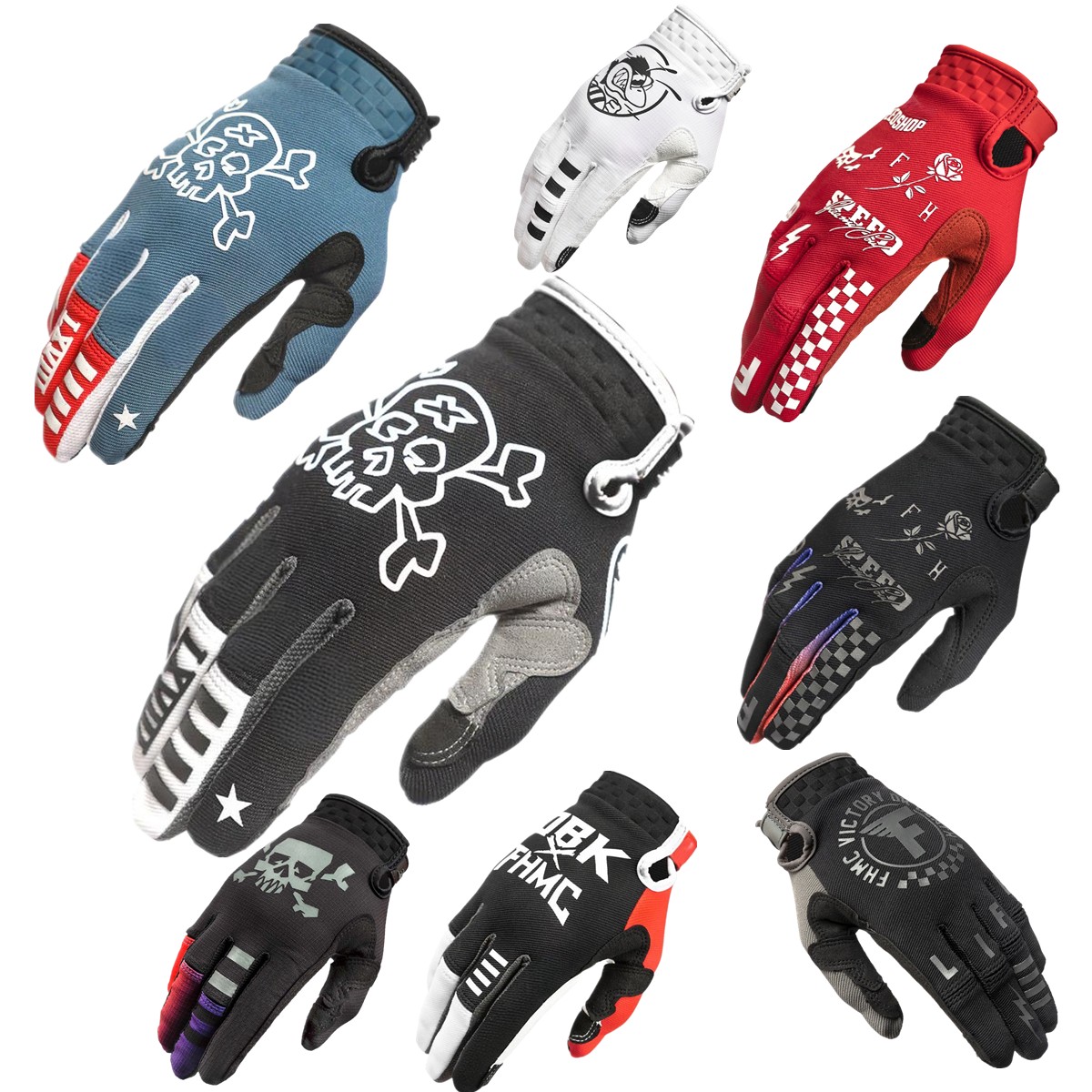 Cycling Glove Padded - Guantes FH MX para pantalla táctil,