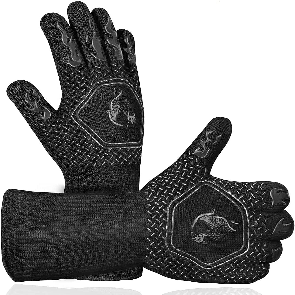 Oven Mitt Silicone - Guantes para parrilla de barbacoa, guantes