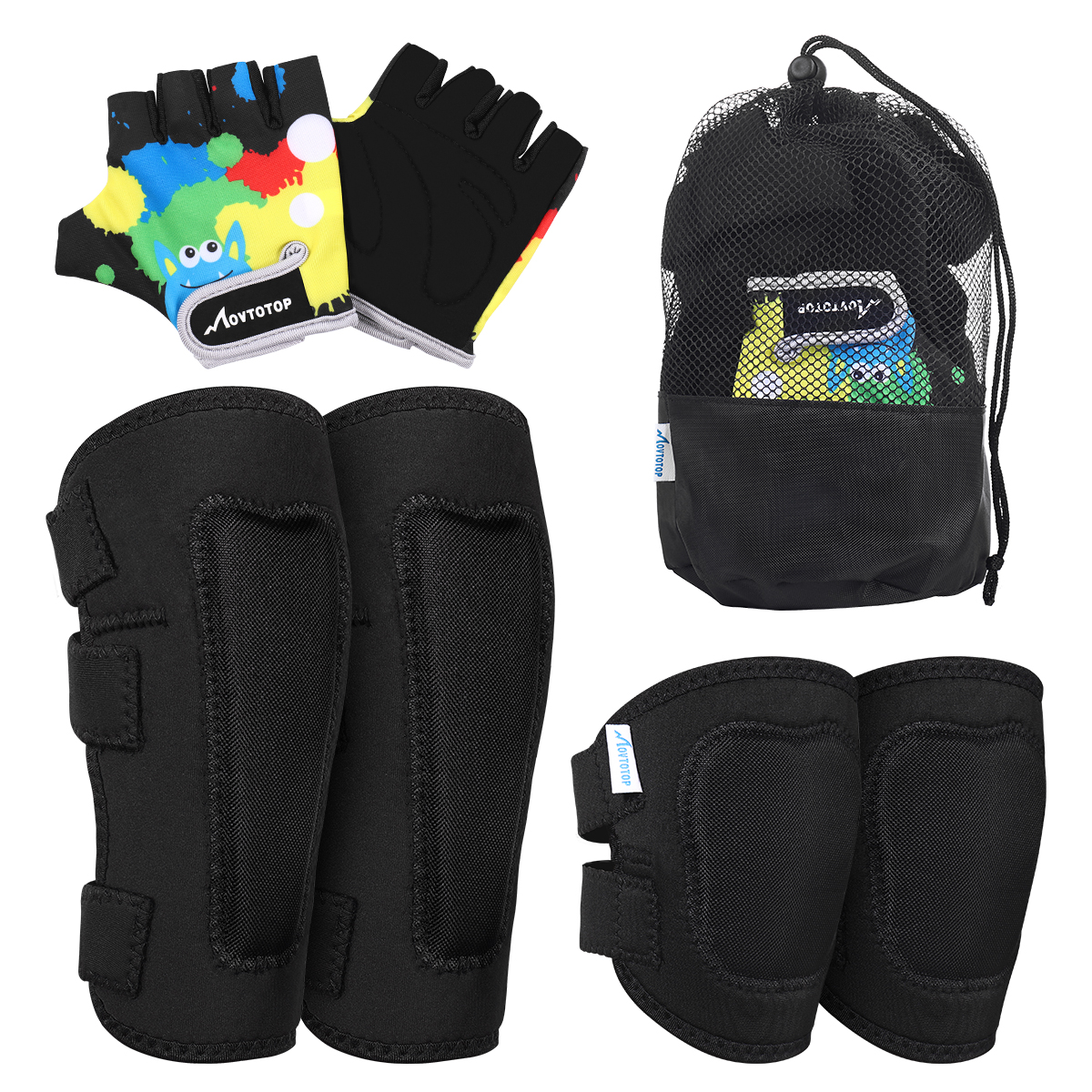 Cycling Glove Padded - MOVTOTOP-Conjunto de equipo de protección para