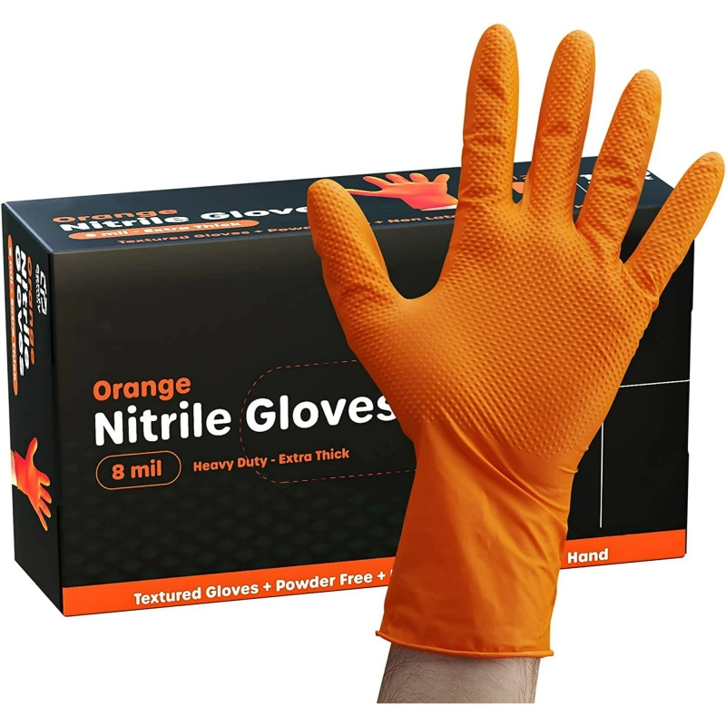 Nitrile Mechanic Glove - Guantes de nitrilo de 8mil gruesos,