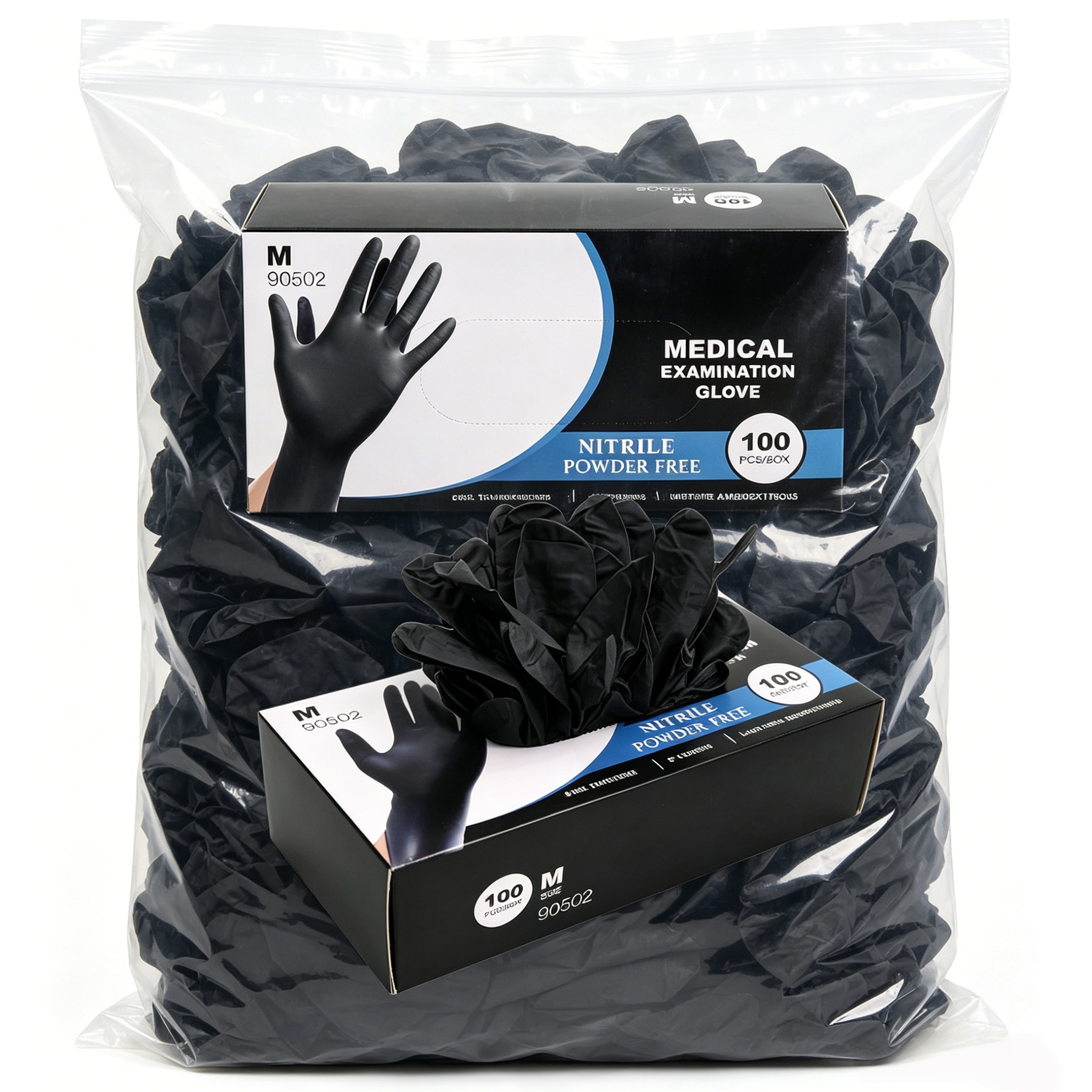 Nitrile Mechanic Glove - Guantes de Nitrilo Negros Desechables No