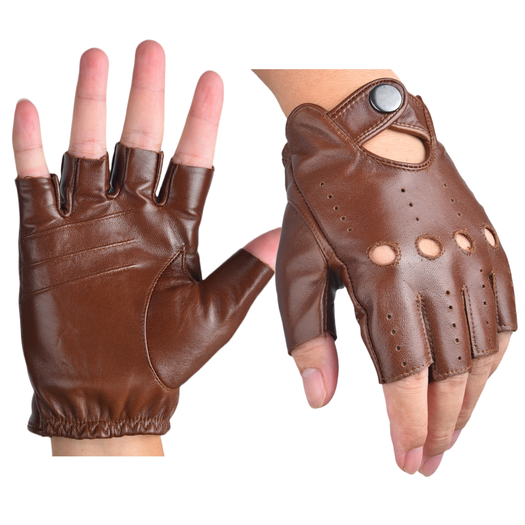 Leather Driving Glove - Guantes de conducción de cuero de