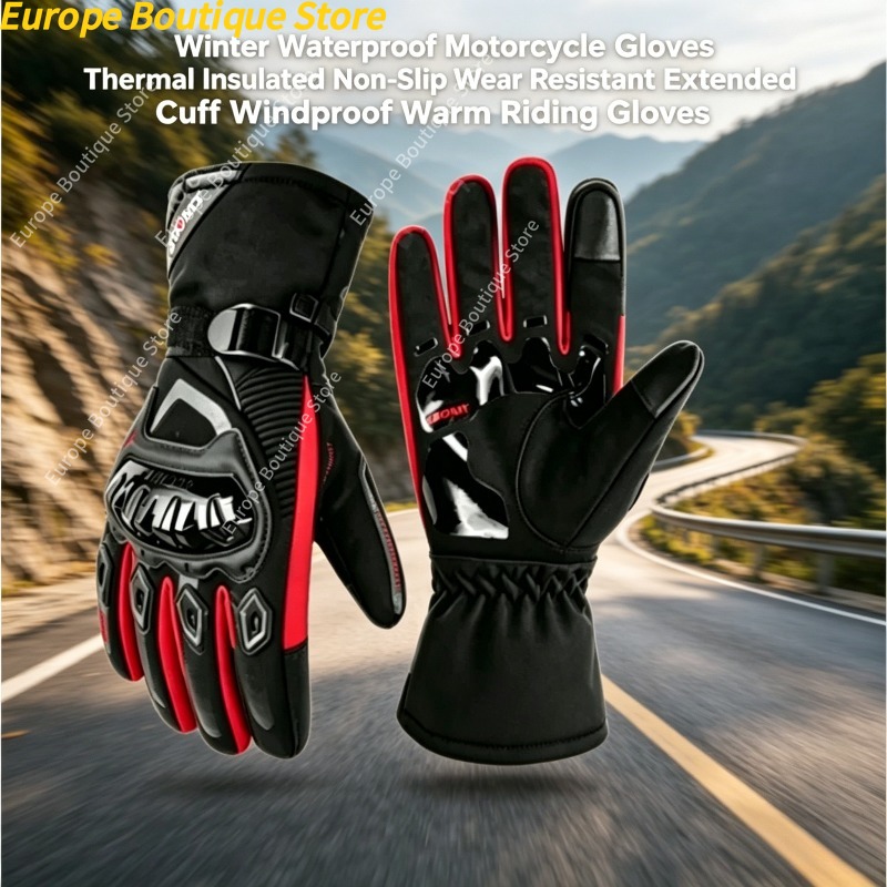Winter Glove Insulated - Guantes de moto impermeables, resistentes al