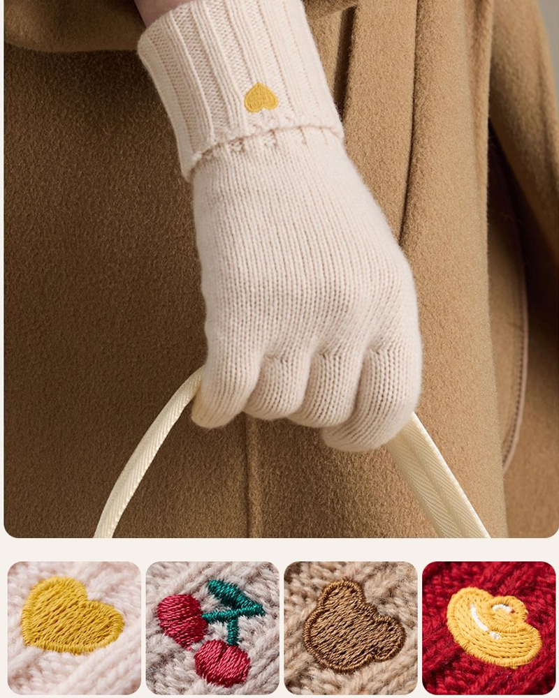 Wool Glove Lined - Gorro de invierno 100% de lana,
