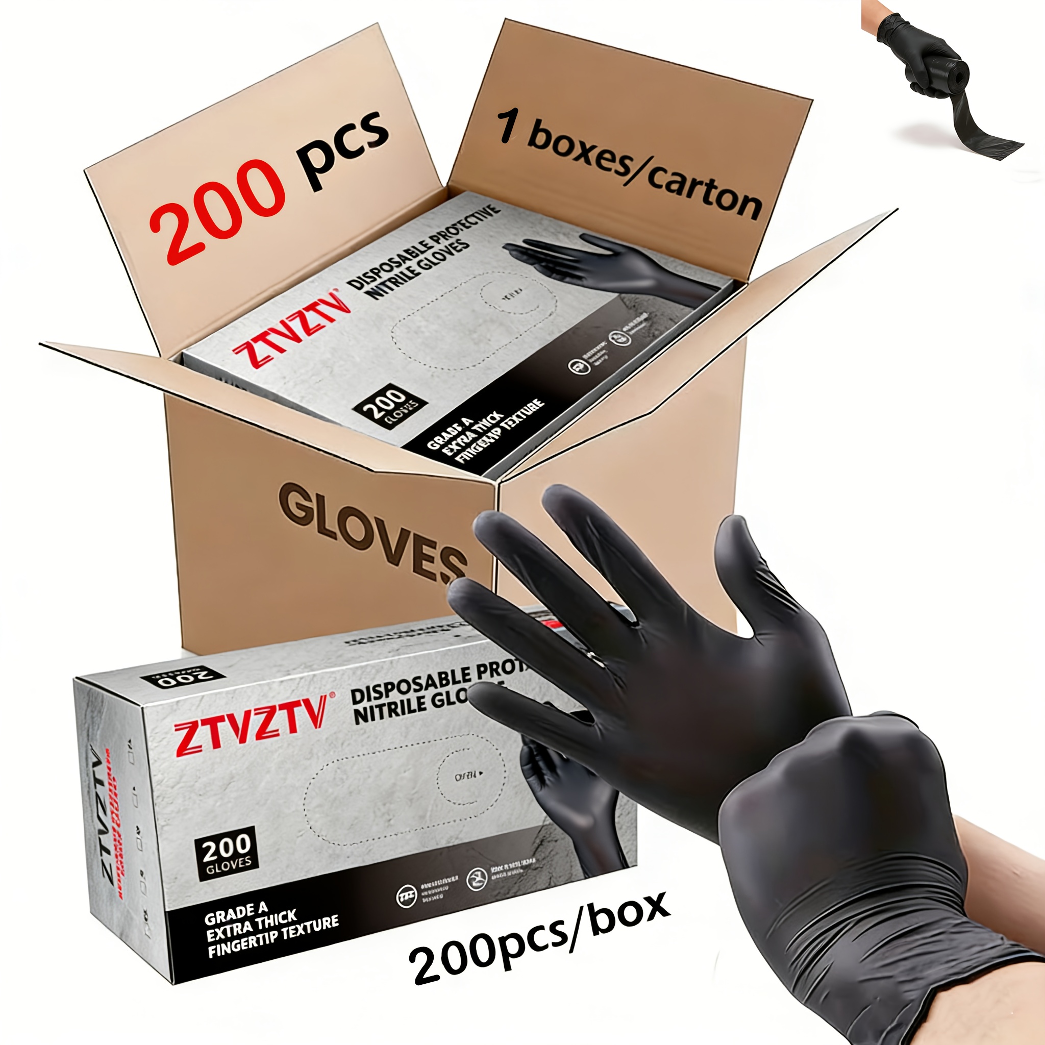 Rubber Glove Cleaning - 200 piezas por paquete, guantes desechables