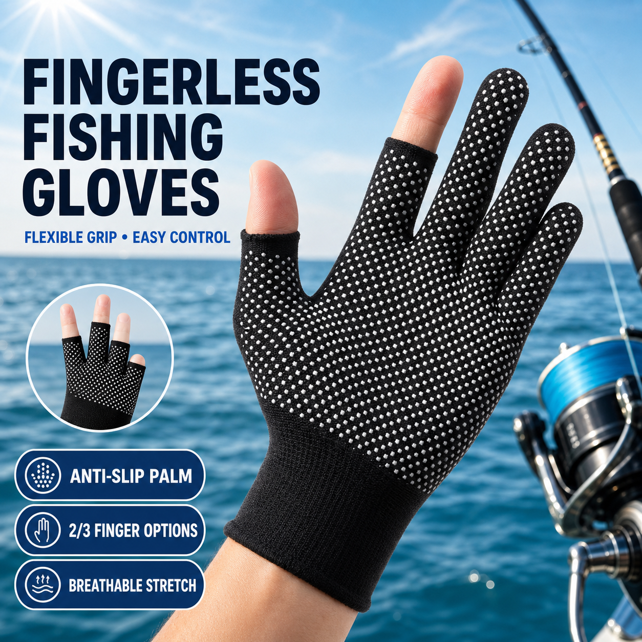 Workout Glove Gym - Guantes Deportivos sin Dedos Antideslizantes, Transpirables,