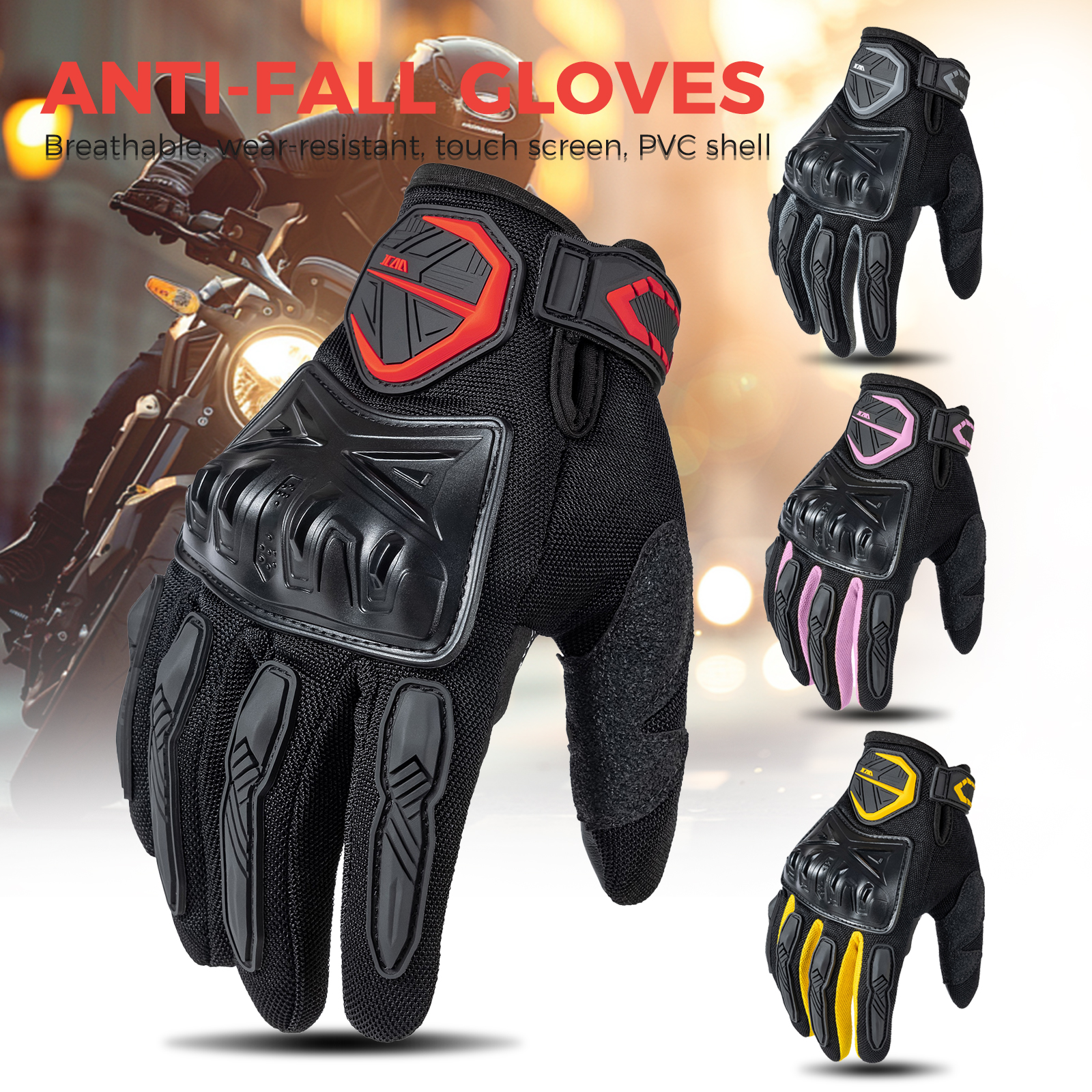 Cycling Glove Padded - Guantes de verano para motocicleta para