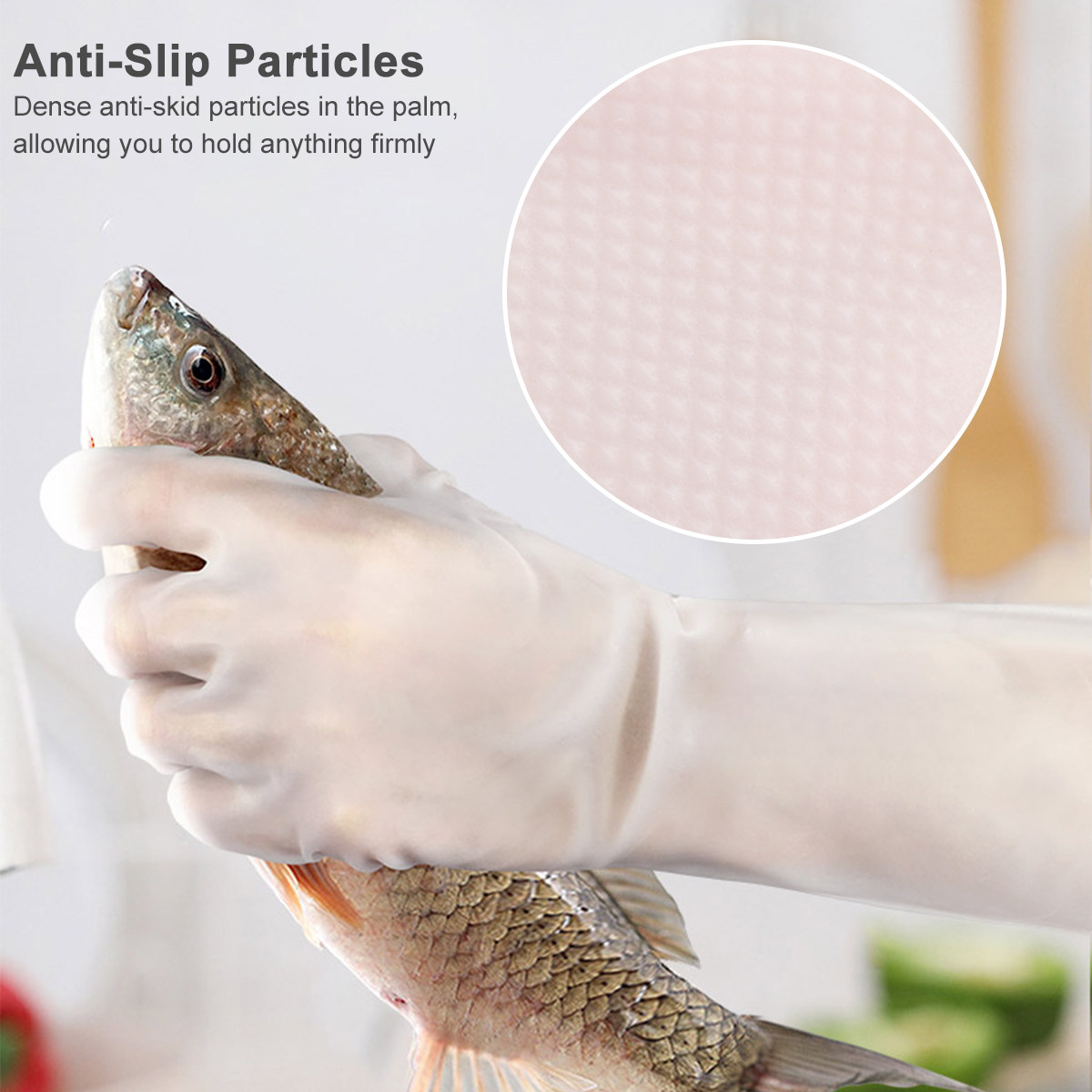 Dish Glove Rubber - 1 par de guantes impermeables para