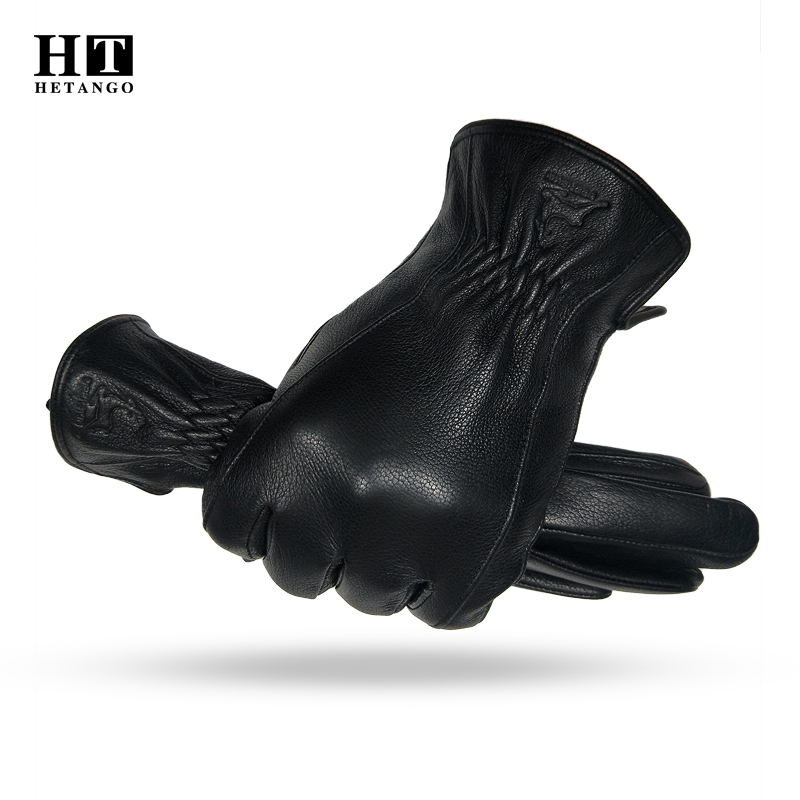 Wool Glove Lined - ﻿ Guantes de piel de becerro