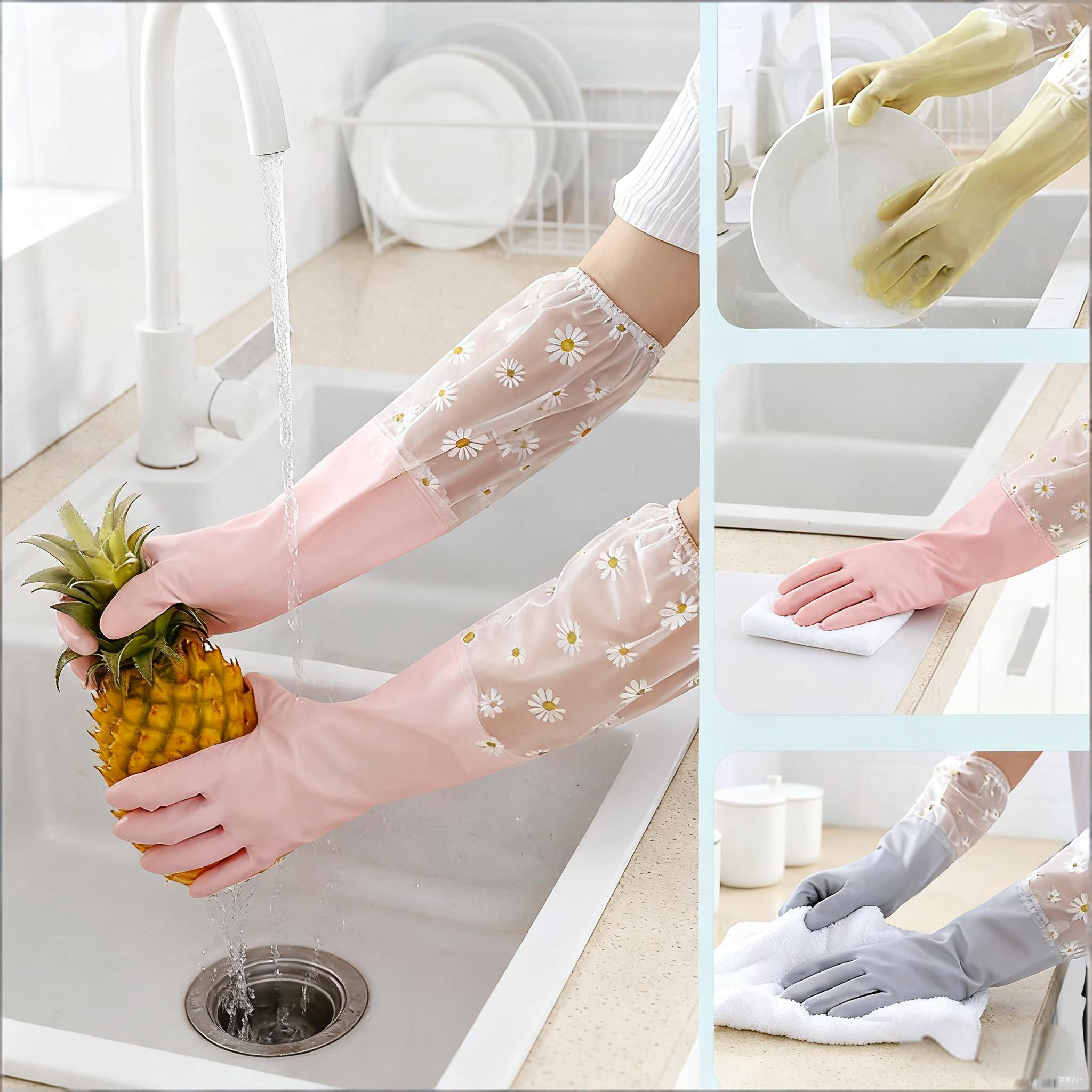 1 par de guantes de goma de ma - Dish Glove Rubber reseña y precio