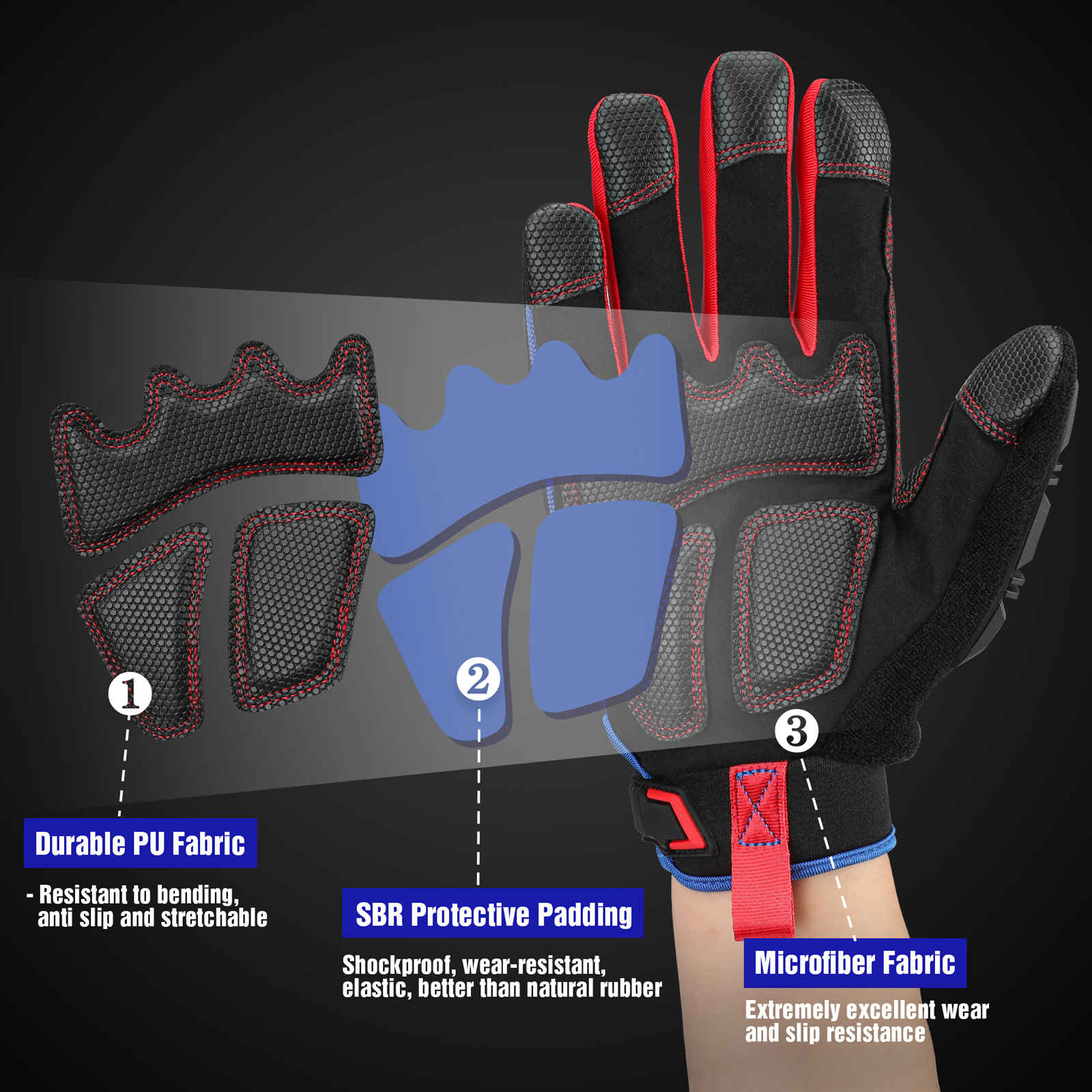 WORKPRO-guantes de trabajo de  - Work Glove Impact reseña y precio