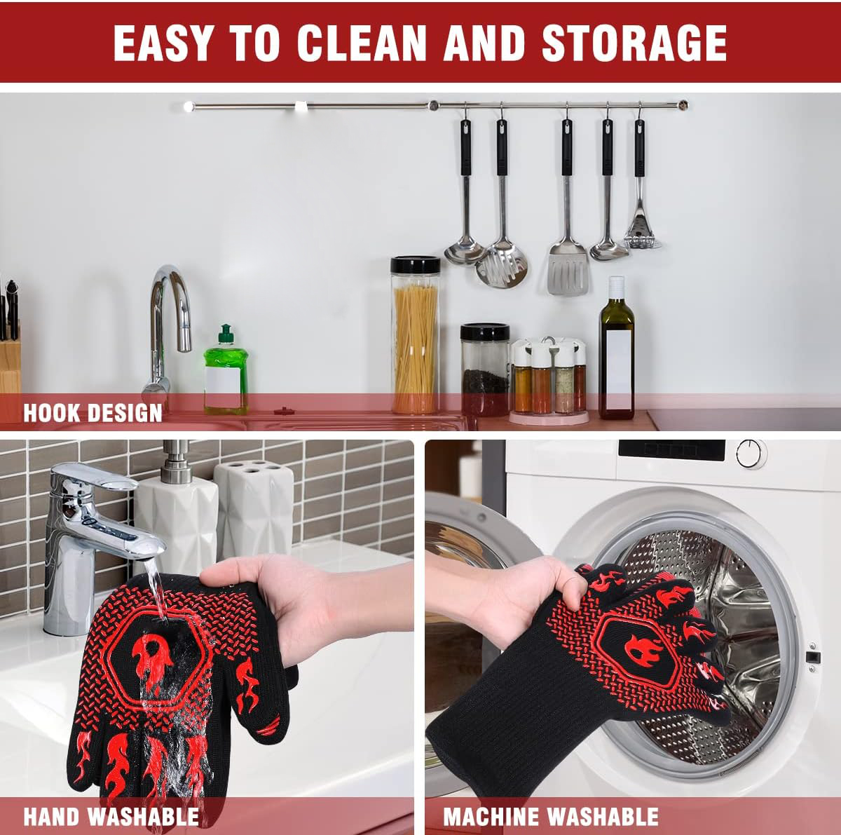 Guantes para parrilla de barba - Oven Mitt Silicone reseña y precio