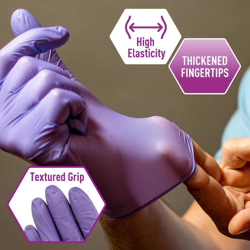 Guantes de Nitrilo Morados Sua - Exam Glove Nitrile reseña y precio