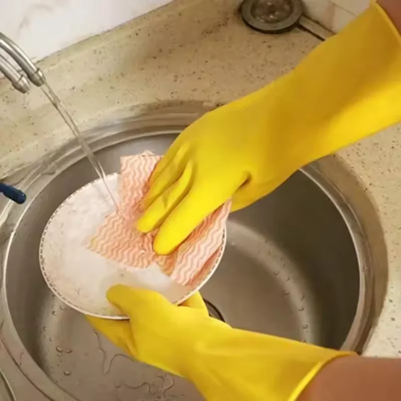 Guantes para el hogar para muj - Dish Glove Rubber reseña y precio