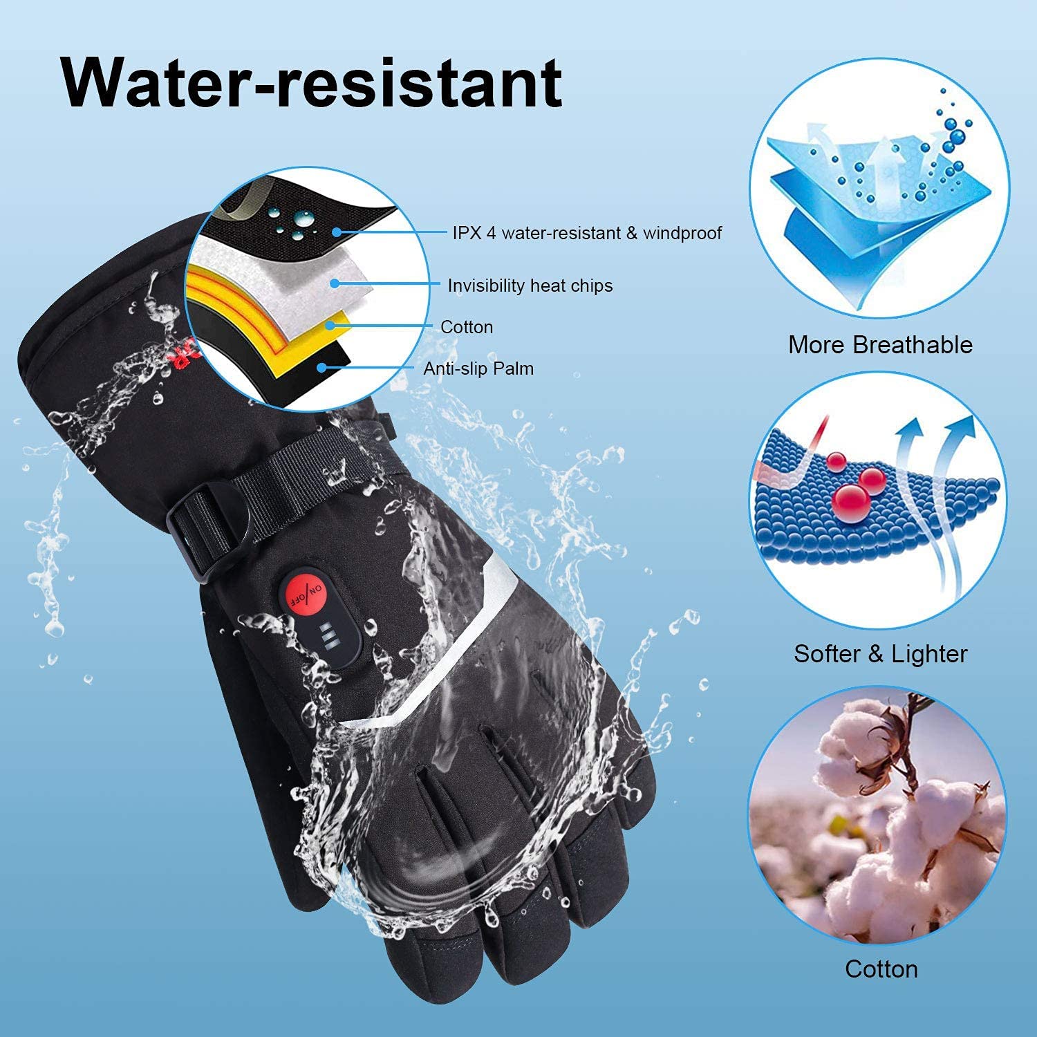 SNOW DEER-guantes calefactable - Heat Resistant Glove reseña y precio