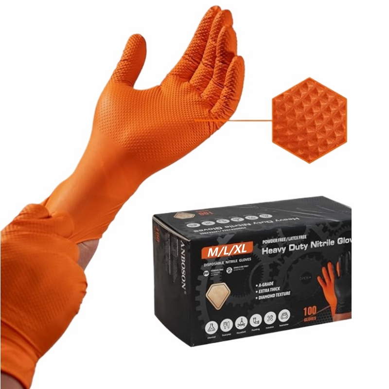 Guantes de Nitrilo Naranja de  - Nitrile Mechanic Glove reseña y precio