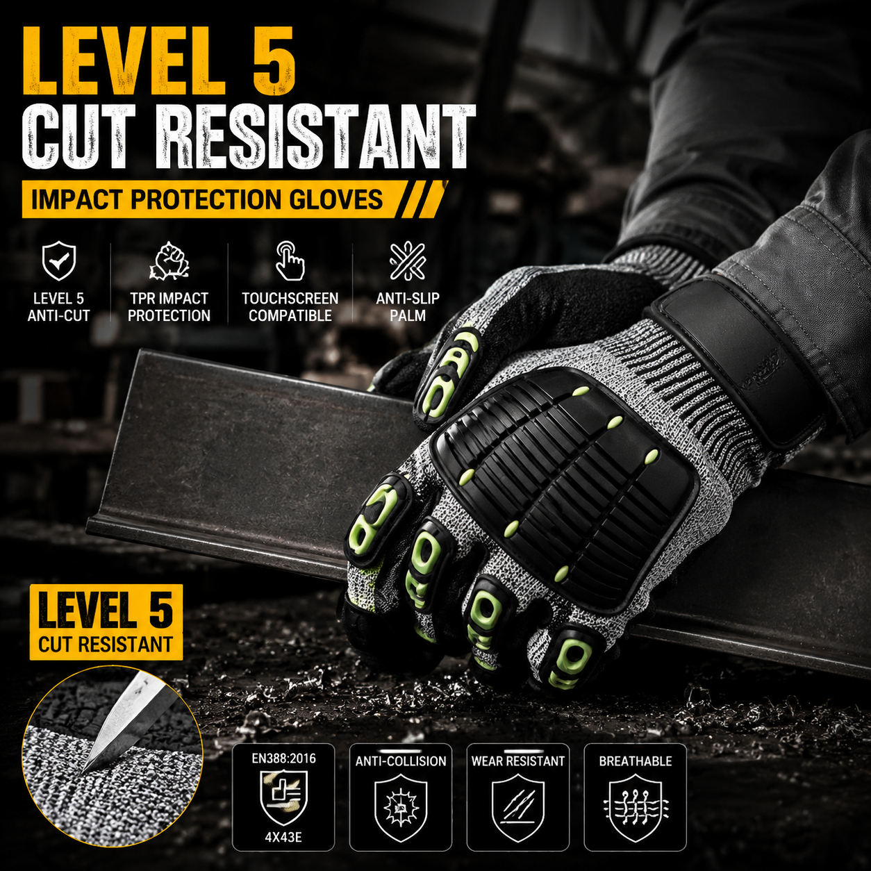 Guantes Resistentes a Cortes d - Work Glove Impact reseña y precio