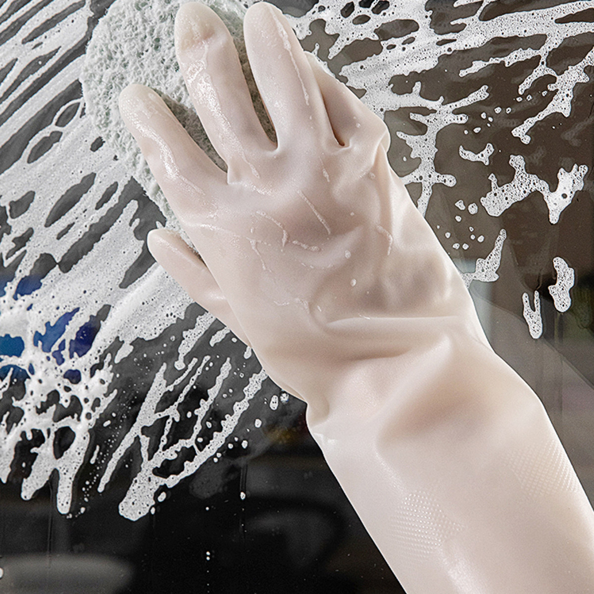 1 par de guantes impermeables  - Dish Glove Rubber reseña y precio
