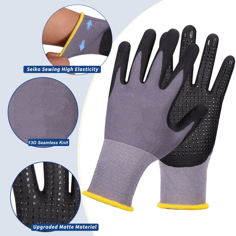 Guantes de trabajo de segurida - Nitrile Mechanic Glove reseña y precio