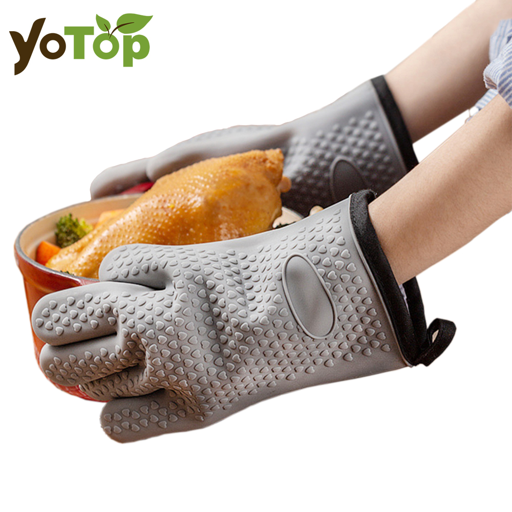 Guantes de silicona resistente - Oven Mitt Silicone reseña y precio