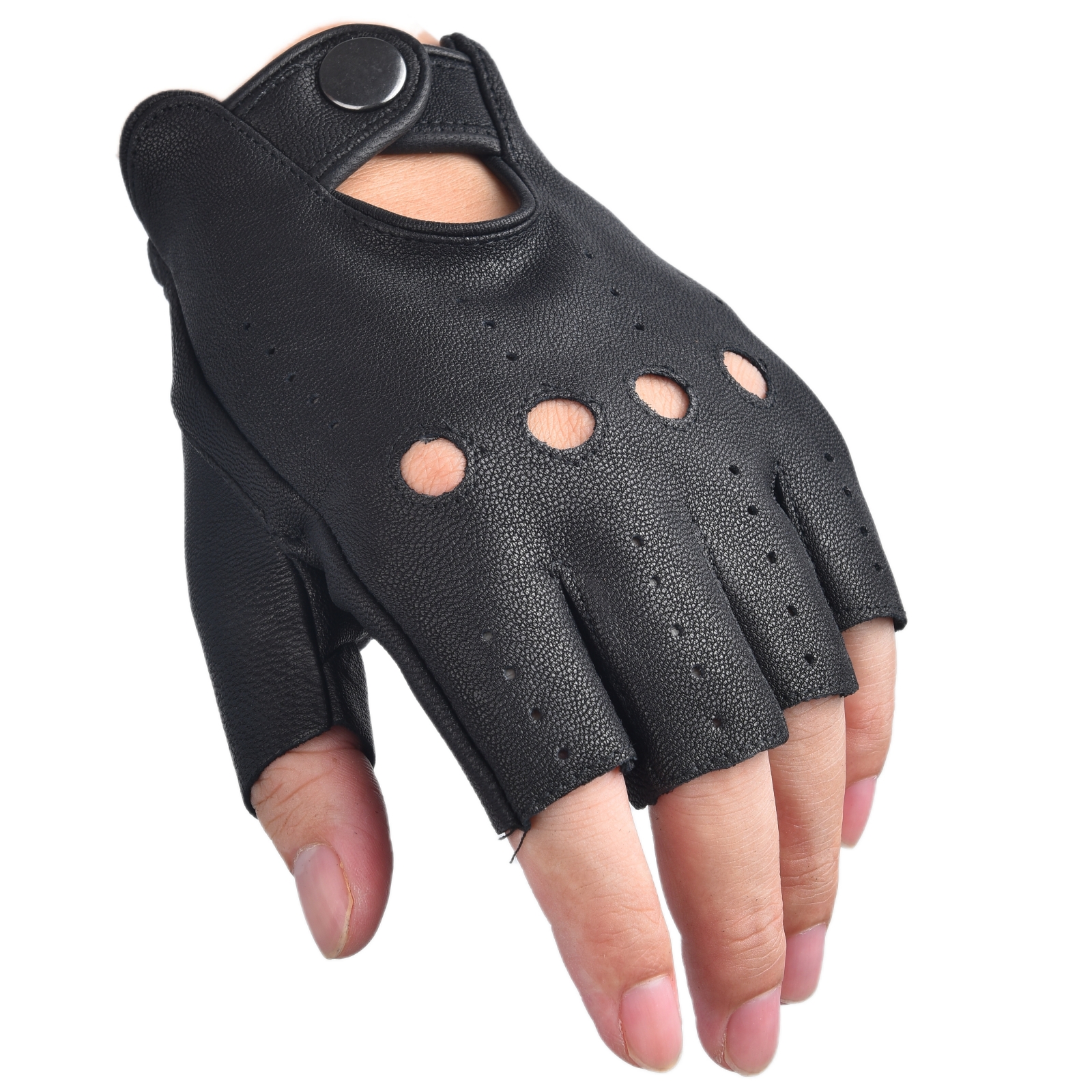 Guantes sin dedos para hombre  - Leather Driving Glove reseña y precio